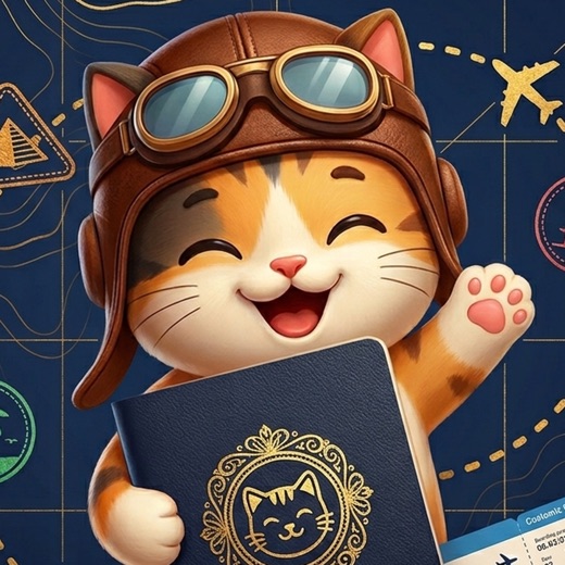 Pawsport's explorer cat
